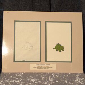 RARE The Little Dinosaur Original Hand Painted Animation Production Cel